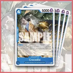 ONE PIECE TCG: Crocodile ST17-001 x4 BLUE Starter Deck Doflamingo - Image 1