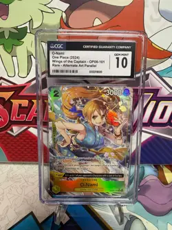 CGC 10 O-Nami OP06-101 Rare Alt Art English - Wings of the Captain - One Piece - Image 1