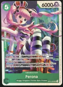 Perona OP14-033 The Azure Sea’s Seven One Piece TCG Foil NM - Image 1