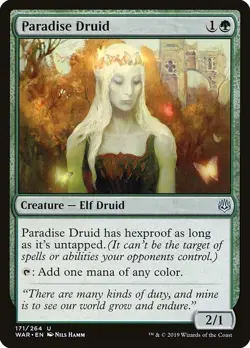 Paradise Druid 3x FOIL WAR MTG War of the Spark Uncommon MINT green - Image 1