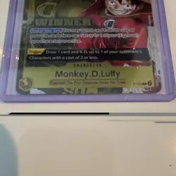 Bandai One Piece Monkey D. Luffy P-106 Winner Promo Holo Character 6000/5 - Image 4