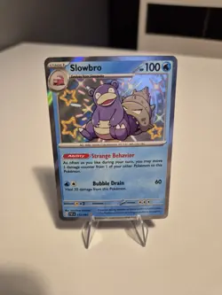 Pokemon Card Slowbro 117/091 Shiny Rare Paldean Fates - Image 1