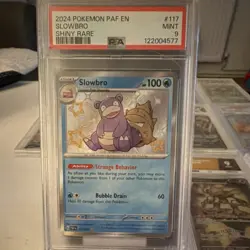 Pokemon Slowbro Shiny Rare Holo 117/091 Sv: Paldean Fates PSA 9 2024 - Image 1