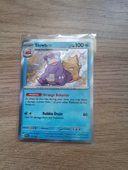 Pokemon TCG Paldean Fates Slowbro 117/091 Shiny Rare Card NM Condition - Image 1
