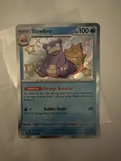 Pokemon TCG Slowbro 117/091 Baby Shiny Holo Rare Card S&V Paldean Fates - Image 1