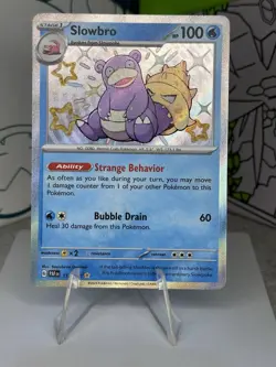 Pokemon TCG Slowbro 117/091 Baby Shiny Holo Rare Card S&V Paldean Fates - Image 1