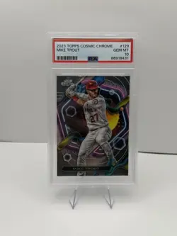 2023 TOPPS COSMIC CHROME #129 MIKE TROUT PSA 10 - Image 1