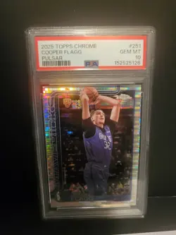2025-26 Topps Chrome Pulsar Refractors #251 Cooper Flagg RC PSA 10 GEM MINT SSP - Image 2