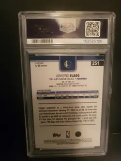2025-26 Topps Chrome Pulsar Refractors #251 Cooper Flagg RC PSA 10 GEM MINT SSP - Image 3