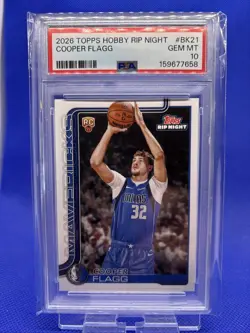 2025-26 Topps Hobby Rip Night- Cooper Flagg #BK21 (RC) PSA 10 GEM MINT ROOKIE - Image 1