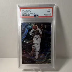 Panini Select 2021-22 Courtside Ja Morant #214 Elephant Prizm PSA 9 Grizzlies - Image 1