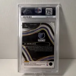 Panini Select 2021-22 Courtside Ja Morant #214 Elephant Prizm PSA 9 Grizzlies - Image 2