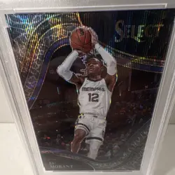 Panini Select 2021-22 Courtside Ja Morant #214 Elephant Prizm PSA 9 Grizzlies - Image 4