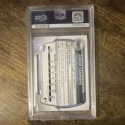 2023 Bowman Chrome Prospects - Junior Caminero 1st Bowman Rookie #BCP-61 PSA 10 - Image 2