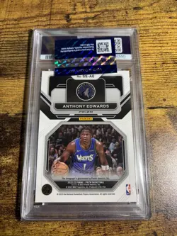 2022 PANINI PRIZM SENSATIONAL SIGNATURES ANTHONY EDWARDS SENSATIONAL SIG PSA 9 - Image 2