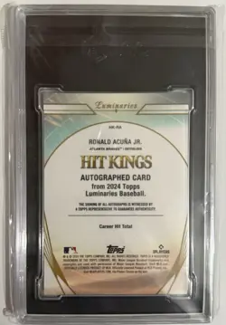 2024 Topps Luminaries Hit Kings Auto /25 Ronald Acuna Jr SGC 9.5 Auto 10 #HK-RA - Image 2