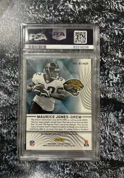2022 Panini Illusions - Elusive Ink Maurice Jones-Drew #EI-MJD Red /75 PSA 9 - Image 2