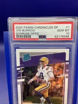 2020 Panini Chronicles DP - Optic Rated Rookies Draft Picks Joe Burrow PSA 10 - Image 2
