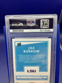 2020 Panini Chronicles DP - Optic Rated Rookies Draft Picks Joe Burrow PSA 10 - Image 5