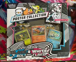Pokemon TCG Black Bolt & White Flare Unova Poster Collection Box New Sealed - Image 1