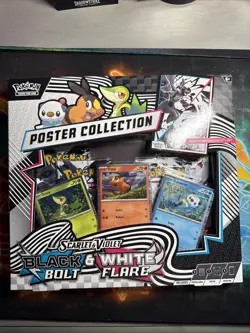 Pokemon TCG Black Bolt White Flare Poster Collection In Hand Ships Quickly - Image 1