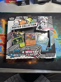 Pokemon TCG Black Bolt White Flare Poster Collection In Hand Ships Quickly - Image 2