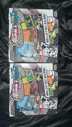Pokemon Unova Black Bolt and White Flare Poster Collection TCG New Sealed x2 - Image 1