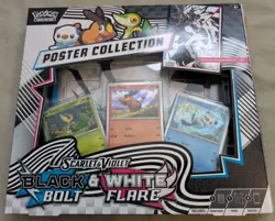 Pokemon TCG Black Bolt and White Flare Poster Collection FAST UK POSTAGE - Image 1