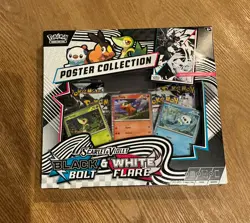 Pokemon TCG Black Bolt & White Flare Poster Collection Box 4 Packs NEW & SEALED✅ - Image 1