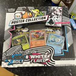 Pokemon TCG Scarlet & Violet Black Bolt & White Flare Unova Poster Collection✅📦 - Image 1