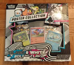 Pokemon TCG S&V Black Bolt White Flare Poster collection New Sealed - Image 1