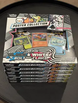 Pokemon TCG Black Bolt & White Flare - Unova Poster Collection x6 - Image 1