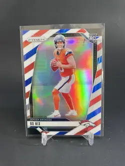 2024 Panini Prizm BO NIX Rookie #309 Red White and Blue Prizm RC Broncos - Image 1