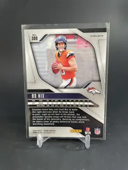 2024 Panini Prizm BO NIX Rookie #309 Red White and Blue Prizm RC Broncos - Image 2