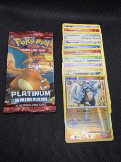 OPEN Pokemon Platinum Supreme Victors Booster Pack Charizard 10 Pack Fresh Cards - Image 1