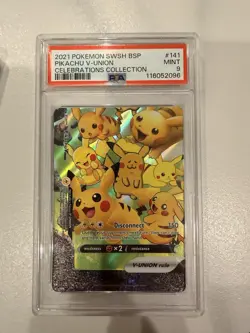 Pokemon Pikachu V-UNION Promo SWSH: Sword & Shield SWSH141 Holo PSA 9 2021 Card - Image 1