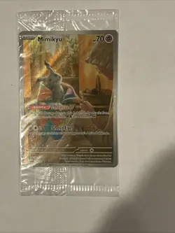 Mimikyu SVP 075 Pladean Fates ETB Full Art Holo SEALED PROMO Pokemon Card - Image 1