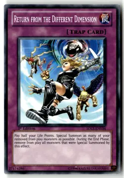 Return from the Different Dimension SDLS-EN034 Lost Sanc Yu-Gi-Oh 1st Edition MP - Image 1