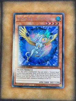 Yugioh Crystal Beast Sapphire Pegasus SGX1-ENF08 Speed Duel Secret Rare 1st NM - Image 1