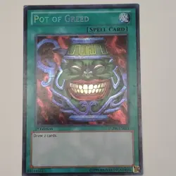 Yu-Gi-Oh! Pot of Greed Legendary Collection 4 LCJW-EN061 1st Edition Foil Spell - Image 1