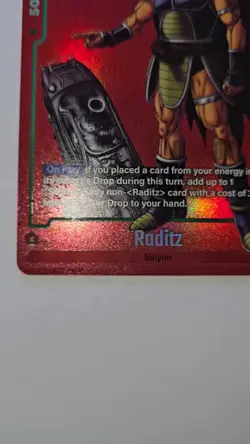 Raditz FB04-072 Limited Pack MANGA Version 01 Promo Dragon Ball Fusion Red NM - Image 2