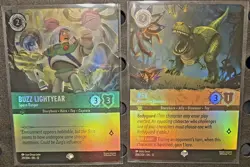 DISNEY LORCANA WILDS UNKNOWN BUZZ SPACE RANGER EPIC + REX EPIC NM - Image 1
