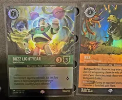 DISNEY LORCANA WILDS UNKNOWN BUZZ SPACE RANGER EPIC + REX EPIC NM - Image 2