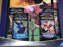 TCG Disney Lorcana Portfolio Bundle 4 Booster Packs & 1 Card Portfolio New - Image 3