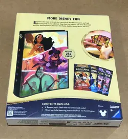TCG Disney Lorcana Portfolio Bundle 4 Booster Packs & 1 Card Portfolio New - Image 4
