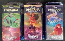 Disney Lorcana Starter Deck Set Of 3 IN HAND SHIPS ASAP FACTORY SEALED - Image 1