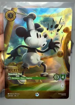 Disney Fabled Lorcana Mickey Mouse Steamboat Pilot Enchanted 231/204 - Image 1