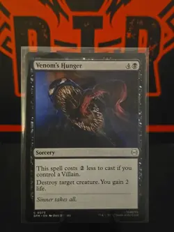 NM Venom's Hunger, MTG, Marvel's Spider-Man, Magic the Gathering, 73 - Image 1
