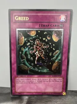 YU-GI-OH 1ST EDITION SOUL OF THE DUELIST ULTIMATE RARE GREED SOD-EN055 - Image 1