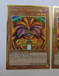 Playset: 3x Exodia the Forbidden One MGED-EN005 (Gold Rare, 1st Ed, LP / MP ) - Image 3